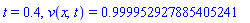 t = .4, v(x, t) = .999952927885405241