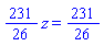 (231/26)*z = 231/26