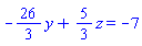 -(26/3)*y+(5/3)*z = -7