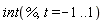 int(%, t = -1 .. 1)