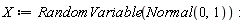 X := Statistics:-RandomVariable(Normal(0, 1)):