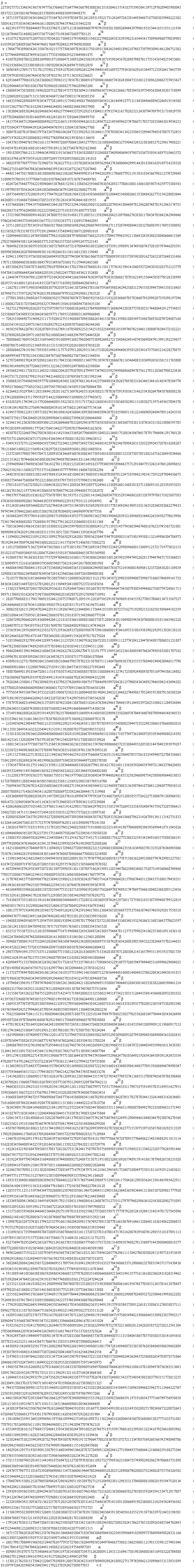 B := 227392757313346541965767477563766483716477443667983080361351630461571418375598504139712976209405988045093733132458019679006285378099149088509959498375*alpha^75+387155973820536341046225755647631959705047012612893159221731242697242301449344671875083059940222302500914237550345483449636110089230744197462355442250*alpha^74*beta+462391977757888444957910337467123071213836089668797079195030150092694443979961933534416551931121934321267844672148802249373677106573198348726897705125*alpha^74+631875270205075289750337050420173040337959848815548322790020458183959823165445417309969860770839903610599267240893667949474681766479204821997489038000*alpha^73*beta+1748677438906542413586761021557573043697834383175010931384262546018962107483739799309414612067523028172774448998028749956326517735854006293233449041875*alpha^73+4168702988786322088369900187180664711689320425063916743871959024567828987988761573514565482554536011710219368842333300300101100502063424268947550922850*alpha^72*beta+3696549127691717217812759012758918703455090265229459440140168972779343056291653449712339264176437391087397930598324674643076539763376135711363592236625*alpha^72+6291664977906103236336806237896315176567013606918758904106605743824300473316012338962206827374554278782290464014748103637067039862018088275746289965200*alpha^71*beta+10606934738588881549620207522708147373788369431588698634719426526661708384583975495638043830171809957122069209322667131515083654847156673905317430505350*alpha^71+16633596828980899763454777381849151754014988179480895065431261449433771311843849660896324691915456803185336277657761818296334446244001546002564639037900*alpha^70*beta+13030042688302442628466654148625759448337293292519304811879337421617820252124307947097953171092975012077020468065503014669991482245201917292644390499750*alpha^70-14157543447129064400884982372216651195905494426318124967522149349962574786671705572835046301993425358373584247770904439324264940476595152804538760427760*alpha^69*beta-30847816878147866379756334759601062847333398292158164611370705083413423350655299647948587887573245524697197428229520006082199027768898434219938561136650*alpha^69-104376539940765596316115574990728697086433845277705132100884800632759046324521083685275239617408221541485478149248168816514657391891213637348767021623460*alpha^68*beta-190183093766121215944634590831915636637192458200853528608873409040694597407103675505416897510463372888561074616747595916201089726957359289350602201141810*alpha^68-340259787769777501723960731742622775211037620854363095629842743600604299914438183861629169714258328734422710160976478426366969663993341852673236273207440*alpha^67*beta-444011447501760031681880869036621882607444999035147948282991178668779311915831034566798212376729640518090757005915577700471081058784636910715678754689765*alpha^67-402472675448775422190940645387468152541110865625954687630542892177886108811686100590714259773380543511997985957056362452841003684606367952045023060277190*alpha^66*beta-269756489053722065919517744792267302619843338145056480887218044855488026613530484262773154228083644442600511916686758046372053193578126143474246416819555*alpha^66+435764880417794197500644033441887792532941906029085322680220790541804409781296280748781912963174755866286571679562040061922223504822575101855916887737280*alpha^65*beta+1372190679688009914828134760075558191488137120053113592946204251097866276383011704347056423429496469746265483943735492493365772153592383771132095574462095*alpha^65+3371128052257053459167886581786610908569829662906074935096271137287490884433832786085951769555000928215658257833198735377339129484537548949258671209801010*alpha^64*beta+5204964405082124769580487794210268384797690060736822319157094579963592113064324393802580406664153692702576049450813243468037712587682557205169952477525145*alpha^64+7684902338381005910503015687276891657218708449610833286510735911998991347495867437281057974462935910899943084424207689669030116190266101156116612301159040*alpha^63*beta+8294111990731973638856026694950782877943047676610667550778060959558557395903891627265238726403314861707115000646038368010645793534956735601711374442465360*alpha^63+6855804292728678718689279829709843615782378610766881811501175761415941410605927294305832837521237799547845160906449264368402055912568224577881483421352480*alpha^62*beta+1244674775934798122907977210424585494526659844763039736793838386681787016214915564458587785263389990829371561600152816141455338736717165092380064420656912*alpha^62-12627811599719905054008830776203972164138724963785106759369398834294250831274555839947394535031840588749675157597324276742651983006667979332299290612763520*alpha^61*beta-27780138881296802657190086502557980876874757860592556321510322036060705783660795299028735929819739611160062726317255040295632757446913504105048967365435184*alpha^61-58273127989902026285732759759073573068038268823784980090671368469433038773763853174480442912773485552558060724560935363042456059771176955338080313699866848*alpha^60*beta-72425550449873196962511171920432755196084070965886241461538706135980108054971486786938207472400716058203545391025299731965559289279221428987075608596544240*alpha^60-96563507642267613528207691916276911678508922521542510322564988185599740762104611808007638437218222178327690288204509711665987021600024651468296799724445824*alpha^59*beta-78000660176095542815569564055910009953682796204875389826482721724846249140745069884741399139225965743080706751400105215469391615315106359320261086587658228*alpha^59-28886846274191961739350514961317571079512002955154157180202942494606395852033416757586521422827087506564999348770702334338023847673687646902736736421544056*alpha^58*beta+52787240903702439728982166195170433361900885134077913074783386667611654640831036992656336151176380899901901496992307726663399313223423390932497600162598084*alpha^58+245068254011726352124032158062304283792070918799957347483359274998648689478756127851203607900323436816437317125058279921916574421468832158769586713015982144*alpha^57*beta+356068185754840548597778100408245401326397661341414237564803543026376930331843465344161465478584774797492576066277569255621209754579856015458955586700464700*alpha^57+623646219329764112031849412020116271369762405518245882517870367591950561314625543026478458768008238213743208809418711799592971442250049985536900915577405672*alpha^56*beta+618203291174594121579206644089159223831355171573621268854105533056850290115180302715971693437894370453534184190870127569674606884391615475602124956077154164*alpha^56+619455789612291539571882741961096142456804189938854485094387810359005118122140696924694789114243558763407275015704284605293820909804316088273994203304646848*alpha^55*beta+323461541236305063809306125242604666783326929616707565850856581360360758381318765633158210006595785847933058991409098177724175645346257729070379640481623656*alpha^55-403070372326687962708343081415425566333692477660609158483212460175208345067661787917964041291740128998735731286924036715718961430639414788801582581394638512*alpha^54*beta-934919337275122549804593739027323481529907349273923486814239762546789042631520322992457207616288267791218845100022215569014238297263326608956801280210685016*alpha^54-2337230937900574937047132009383434669360763086345738914016389280015233873057051082167162304950344662325155342178744686345800300396794087003464183116419885888*alpha^53*beta-2599409844374498563847361432761139201523203451491823779340598589664275712918447553242147601268986522764255025611560032775537516206445877779998114406720382296*alpha^53-3440395836558803100514937684352434168180483417600585196207030078123471059842190141739522978044566756588837549647560884795222180610593795739333737994551962480*alpha^52*beta-2705181857162725882513564434282374512089247491089772249611230892601568838183711886951812033929550354612627019621197729634330605876704877422819944065755282872*alpha^52-996379575662031836182277567870917615937511522881141840286954778352919468632853387979788171025887503874365058088902061748466303593999492229192793512118924992*alpha^51*beta+851243016463095646028271027440341847351945091925692985918517785349296190951031363528348503062279433997459418764622661688353863763387030489216469699767677356*alpha^51+5656482695793776916100528985718988614393377534898536237481990402039321889669256442263545027786199867336174434886828017326884195790277412622525866081031811368*alpha^50*beta+7305363448190614356538518308833220435997808355838002451271139351457745603946748016762337455657210019699094567428291296168283115591305172017586413393654267796*alpha^50+11894001296902318952392150992793658293262081709856258447594793890031567190199508113214998630478697370192943447009742067401600226222114157585475140650173862272*alpha^49*beta+11012720800471362729934734330611187530519817745269554379853334852998896680153409512572171977303215305182310756093840550120867520455550185768600846538785569980*alpha^49+9100693761741863818381773729976040021636011733438063248651601245903599474922628137944746717333660553136909971552161636884359560859685736216164526178003001992*alpha^48*beta+4468645940706844119312473334804254804836533380604294900366576307521454000140904132337284302011098393298083367886234986087634936724142396036618897265804008388*alpha^48-7218575706363105366840678538875965152680056203021312127813450723990350994007399657186657448991417338436343268514497205327852401251154949584100075237216585856*alpha^47*beta-13302337698287248578920629356281352924647246150526878378795464647345807930054944662758077472486171398971139692501626567196738689909682016828072295276908710992*alpha^47-28207706888311796176692352441250753740871209519122830750529198749869185455592778057804813471356752752414646468353874345108061998857931428585175197156196751648*alpha^46*beta-30062583261512905470244229191139206744521844804117364418310918072371627519298215216250198964418235923683108641457589501385444238665870125818587154839660777104*alpha^46-32867290290660289143680442041221818183661084801060373871208434301504900594343876800010101566596522018326407071217843937561872017690701726684002958621147434624*alpha^45*beta-25563934129592609592250327271259362693372880598878739610860801958416955318019383902292951383013821084305246658287901673144770836420812026491554263970170275024*alpha^45-5105396682932799149432899714841212372915534079262386722015180991112377438412344765480578860312318877344782396056045748925091875705840182503054815333945511200*alpha^44*beta+9866204401394194066216064334196262276222062704713219177713549526523361860054076624749056350017071026210996701383093092865395526348762713505871577188061070064*alpha^44+45090101227317089038413564858831064679857870233150788711114847669838376355555786940194963094651779825946089016061152200079602271059153013045734355802271992448*alpha^43*beta+58007064901391856472061115167505071402583688885785813388864541327417250092498093070516979458612480213736306968706992935970285494119145916606792834599694352290*alpha^43+79262641250841177623896859143279825742069019867557784469859972843812579005434348927446504216349428256377080285646868609084653406601732719709533663878566583244*alpha^42*beta+77750547495584794197333252851960672502101260044883019004124632124462274498617952491953087915658832430971881903556844626942518423287283457142907589107345542630*alpha^42+57879703660314948296313758953074218041388786851026167630429461704465391244923972625100421128492484409520634055326087430001858875680821442991466864649714306336*alpha^41*beta+37149196628082628295591492937623570040693186989141480588329096335028697670445660768790946454854053356353374615413164134633557838700292039715869822508469783178*alpha^41-21054056942348448796812125358982298251454624581130570730595555548800239447335229833866107666080201617411358136495416323235494191535911392800783772605905553252*alpha^40*beta-51501838236390366320040408600668530281839828667854906965321086171057749736104897293393469008021439286814251611320280947763791083477452540289763173003803539826*alpha^40-108815451614777308738771258453039046362363350856157470659806666572353084493320530314478403393979287313233872194890386834373788907965630351038839761336793993120*alpha^39*beta-129115275042227138382122119403627495462592105475666847236351314823964078557261833549940722704358663718412895180269826741401990626200971048303939644973208578588*alpha^39-137656770541012751166231359811238346406683302626779613016217821681135639392048597497213463376420692166395332494514919604418658233960548326221205344859204801080*alpha^38*beta-131220837973950363371768861758551746197776652839369834797446024616553258296609875425800690644818053817287000951388854663658855002823588112569323003385769516700*alpha^38-75699456578296703142035600366339140827159424545405444315219689873083136398744107304112948977985051020005708892171486359654116200750886972339224638444171319968*alpha^37*beta-42836069097820682034291149739832837618169998747797932473146673692512085055772422275300679138896458196814721329693404761651143431547539605031978903615107239804*alpha^37+42062460632937105540131976015146519142290517303642979835155853747326953335659240474575927320739641535482720134711513846557149410353583512279557372623110997160*alpha^36*beta+82080502004726378529859227288909824073092904348843837627024333026618668796231426789134111314273183361326416420473601857173375747890097628511631090090770141588*alpha^36+136201679071710351959115178520379652346025888571918060182325169141987704080983965956994418711045826611694640966565285782237391575164807588266732296561550588320*alpha^35*beta+158081955306495826299412144500641751291427625714517131868881756227723863325953418491685575080366191299779209065476346041633413579463239950354741903908722088266*alpha^35+142510840992578446970711169489217294027720059088232153298863380804235561634986370133352876346905066755874154948281958904034305144476760087096866677008823254988*alpha^34*beta+133901048542146520485550499450583803200915017179767798265680585377871586362249330087747429905227581616747258809719767262872085558192295757420251505864967876582*alpha^34+60729494587429583697287238158973998581301138789714624198911205344786258483408175207314936046874946077883718006575864325443159868093585812606588848641760779776*alpha^33*beta+31787483483775809906776253694525980212165038242877405714247596064281379867446512304537108017945035129419436148569794255057990482259451013678487639499599367970*alpha^33-46168490835986262688150720358477535182716589065932485756264978874892174786975466100402368280512365607501329161200484170238386712293005301508546398875076292772*alpha^32*beta-71430659735516018154161463040806540466491573288321883609397426529736517275963103530739940879952281934940305174551352290026659225240410726700492295419367935442*alpha^32-100137579719249039818596572754695262452742591046178012388456520566873753758638746574659292017558510404094876771960234911642047496268140270352012833363398556288*alpha^31*beta-104088389409560597129547595308019309418398701779063725721003864333683481932542663156853643770623597226136124133035304789985817671710750917656851350883543565520*alpha^31-65253175536733312126185984666771671996066326563868524238857546478112375379902541862353601691163611053482247840482987482088408826161348883181041061125401208096*alpha^30*beta-50960673008419187332843282040764160476484234280924808973538742856542600390550433223824647570214463564541452822340173726335960428987108893603878384540462604432*alpha^30+29073709939913755718711230000771558012324281836809571533428388707128030421453657995513955933788173931090216243916678237553395296887093843310288234005403886464*alpha^29*beta+42090497515337608636526302366731732618755335760161173906456522910875726859497494485316999862948402514730198908342665675075232162997746134320944441257858162352*alpha^29+113710777494788034034106124561561053775339411463506071227656444481068014404052786220434104438141815008719866307924683434930992892964065703105432147053894688736*alpha^28*beta+107948453965915778974748403550652613600244211882696969519380657406465288430814033383822668590461214484882315706534292118280274312089689188138784740760737552496*alpha^28+131558672452622270675522091037142547171969200023152556021945187342150315126443584145660620932301032413973037296807674930552557908519959836173383062449011280000*alpha^27*beta+106935397767397028538059844213295527995668409643034226807181615461835818935770208523055475302983340145765964924252799464165790541468035005984911386405042002236*alpha^27+75023506494750411513119088904438428907188877133251014479847978682330277025562681047764443854342649609950972843978704694368067629219485175866956946857079854888*alpha^26*beta+47781903142701649328456424818989070572458118864372400392038480436641101453584538899091311986091715293012741840251068471891898121305708168179172508756176324244*alpha^26-16259004841507404907379612201147272379487585832040500236935290309080932079938904850849004561020243561897056947508263529106877198769567602696218035045013708224*alpha^25*beta-28408670055932761896367529544810316274657455814032698952301996655531106787210440549359965631343838531244134551891758314556413194259281769271675130509154087764*alpha^25-89512745188898227147839553900679771388364430787943745064475296624776585649219265436450939124243355447820077147912462373537223634777636121344552799432739735800*alpha^24*beta-81360390310718483772444619370434923012690802382088722234316601633480398414403778915926869647499034788557595466456515321177945803577642142276674437458766833276*alpha^24-114196208311206690515765162614761209936123859604433157472578548779872741368551370987403670788398400423879026115060077088102670953587733079312909532097047842112*alpha^23*beta-94643033331294251015559828354139824512011350273607997173551759464333117907107591495783514993142795335983066915065722553756798137492103202885907934806758683416*alpha^23-93668838493974672557906998667248773614586086541166702981656091842876517827870344133241468316263460171616004509766283460192847783600511313001114440222167810736*alpha^22*beta-76345989179108414968009221841290752237232454750054476068553511344651190888784992792335089683157194524141027671563814841132048494663844517103076174003326475864*alpha^22-52061547115301608061613202207469912413790303336675742347540748522499129049646104403447923087627056051882356211951818667836074745650750417494522581488066299200*alpha^21*beta-45076570690261806213253174410963519681625236736209939995827872863623771553975397185657681029251332917982928604615706926370928849847349572259670968283217120984*alpha^21-13467010596289137418270264397365908472792955607014181798777066767297095577664062154819688291181311491628303459640093432559320164563061133923227842821183729776*alpha^20*beta-16226163219058847095885570817282382753174244175879870375698989189657159692231334822328577626598144658886574577257352954294490833787559810692825518329457082168*alpha^20+10192247697796748843168486885874400089273240673150711951002326816926574891591418617679682653823102047210989416756891250457074738511664646822680025500023026496*alpha^19*beta+3224637657090111351302050046373885697716793347971141210613965691733607108049755051811659291216036216773497751377750151257695523855089964090933378962341186620*alpha^19+18931933840016068920638965927886462222747176875648398697152983241175042612905056241334146598542291193086541404359955156318160847741860117725458874402270410120*alpha^18*beta+12855575112511559764344758286005250748505061346752404515290518623648365983464131386538720988177792046935993561647016485662287694607317072129310665742164630468*alpha^18+18334938804134062154495692409179215584311964084141260876731273551279797948298636182543082890275509596083528918261589539812731060725262438055761056557497980032*alpha^17*beta+15157160559548843446485364642927519878318359255062737268559871777787922052419284131481470172754509626966021481483782800567156330748607667988078936958553921164*alpha^17+13998702632473743013794325337916615862042098157674927891530778166106769164613286481163614062288685371793752792881019207186057874845438611958950076063539359848*alpha^16*beta+13169056317359946498786728091856070666583161137207237031678016717431620074395007412985551018709111321897895530535571577358615657586817131604181160225131752372*alpha^16+9327369478295204923652677421241663785558200457756015755725813148985074082781356097144390884008103770087722608588191823654061368428520295024460381601405091968*alpha^15*beta+9496326685719322213287954959565687543367365185213017549632657762961111504270630508241319071819536398509629524061518248940719673619827581488830162087307333072*alpha^15+5682848280842246356572284046955170975419169412963955918352578434066337129066623278831943715714304364659345191943902189907765837035829051777495059502116783648*alpha^14*beta+5913089144108366388386592848654346685337787620835148066486692156431941357716136168236624318263194628671092064347648526142591918574077488801056127522247294224*alpha^14+3253521322418619280214129809990870474087853352003537198398067868061641954748770585312437016138784876597982016210480127265146186838505775218913377266386153088*alpha^13*beta+3255502346994537636647259409157636977044429048600425836473031208802290007024893272250046199926222027524963810374178453358855080002542237374034945686786298448*alpha^13+1774295082960264919949824435036694817854560808625635194915913795858437309122618135886312760580371110996277858311057655064771865428149032154039950237335513120*alpha^12*beta+1620931063320723767377921637628855457671226532949015919408564719758054948219886846553098238379925178894094719566876074905347352309013396668482096167011451024*alpha^12+919235625521924127009021262446737956008928412530262299987872278722136002812342820583722728212541304378506994642207634544963243969331601746197315372033725824*alpha^11*beta+745424973691594449975089013478741072033306786404857367838444007111315840458657857505803538141695658307783314225251146143847170667613583551899387390608246415*alpha^11+443889215424983250177391288029887090226819493549800510817747281489400725385307628584040500639602809139303765914840316346877207286025804140671616256429642554*alpha^10*beta+319740311810476462588510313477241645598793764637221328376855720044824436244372586882654703073571064204666198718247349513694932235382935283500095759714450973*alpha^10+194055879410182600923279314604335184333078696095694970866878664265959621086187818894976736363513643108917483205432457978172521351139629132116187186343464368*alpha^9*beta+126446531632429932791234735629259642483387777107782674330372406815423755405458033637743151772613235262304913863701872748715691405547835988620162730300251323*alpha^9+74435720866349901327218514469232095035305051423328238426260831458449153096589468259427511246422276722505952988532916298987628935276032495310075978679957266*alpha^8*beta+44615092479872393304979618642297569783969099085555196223338983366865911971916054377714679975695085022012156551093196713671350151136313466409681005463464489*alpha^8+24308397045423506786594782632446078044591050110166771304854991001610214935028027170034867322007264307269667250660137714301376799308811620565987292262101904*alpha^7*beta+13410096335991364339996961597586109994237149261098751138234401826806454500705680845303777103373108577879317852690056111091780946960851271194289477074762310*alpha^7+6552495036161527768453724641359543003024470916825287487518719391786616523992013223410792566108939626556801509039981162825348209622844884303039229311039436*alpha^6*beta+3238244675382359439928732798470950070749019172790647780258367051072721133470875692605667437480407868069304259688144656233853756749091966468115514828459686*alpha^6+1402924129575193859091350795516605499653462878727249091328024612771904493756866412106062591882733663803765555048503839216018857290656690483202347412278288*alpha^5*beta+572115350074852014511441401075694722127307970383611092732779893623180473574990290206274706663731890290668386914438839149876087544602619650742160301952694*alpha^5+224767579677511016723926906904615147336606194647802446005282025128900674020802752340828755756326502642553446942215220106680272743561398510207694054219228*alpha^4*beta+57060769155601252879693890424729656290511053897927125528499230112963531370408088180028195594752013474654820421286068578105467704993710013260102973627534*alpha^4+23930910958635891209429456710280701653010685746140617221628136380666582276580359284354153471291788777334122474452497485699957729680133362664592956922480*alpha^3*beta-2232439843921309367213623257071202520590783053165275646367914318912086649190236080121425454249365624098952336173550277526083227170075289568650257755725*alpha^3+1150439958238989390152669133268388672510736783917280234836459130540561635521913873633972164331965018180847688575615211459293612202830364028178318889290*alpha^2*beta-1795242783631527864720655381962558056973833415265915082965802720025824176625765102092656855647626434475254469012326098315158838780633500142207716951515*alpha^2-56715727062038207601258767062415646448500471856786304690445022549399864910290997378609849802633116660621888532649855929753538255690716962195533184960*alpha*beta-268179017086491966502524487824777935727661502649985652449764663730621366250681121901535981257401046572417041472279470442624481148882183262197546907385*alpha-8090453910707172753406461675043197381456007354751262000911243112169417301903848003651695832287848806396627812346818461659921419127286284214984529790*beta-15301217625815173942522045792988912005783634231459769409298241809227517976398421250996455313393109985189797264285960541040594117922378392427389077055 = 0: