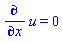 diff(u, x) = 0
