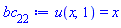u(x, 1) = x
