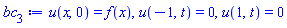 u(x, 0) = f(x), u(-1, t) = 0, u(1, t) = 0