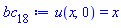 u(x, 0) = x