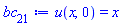 u(x, 0) = x