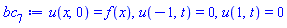 u(x, 0) = f(x), u(-1, t) = 0, u(1, t) = 0