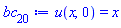 u(x, 0) = x