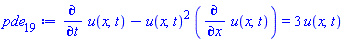 diff(u(x, t), t)-u(x, t)^2*(diff(u(x, t), x)) = 3*u(x, t)