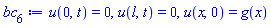 u(0, t) = 0, u(l, t) = 0, u(x, 0) = g(x)