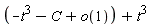 -t^3-C+o(1)+t^3