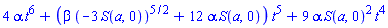 4*alpha*t^6+(beta*(-3*S(a, 0))^(5/2)+12*alpha*S(a, 0))*t^5+9*alpha*S(a, 0)^2*t^4