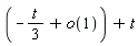 -(1/3)*t+o(1)+t