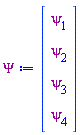 array( 1 .. 4, 1 .. 1, [( 4, 1 ) = (psi[4]), ( 3, 1 ) = (psi[3]), ( 1, 1 ) = (psi[1]), ( 2, 1 ) = (psi[2])  ] )