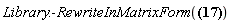 Library:-RewriteInMatrixForm(Physics[`*`](`&Iopf;`, Psi))