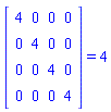 Matrix(%id = 18446744078553169662) = 4