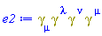 Physics:-`*`(Physics:-Dgamma[mu], Physics:-Dgamma[`~lambda`], Physics:-Dgamma[`~nu`], Physics:-Dgamma[`~mu`])
