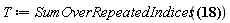 T := SumOverRepeatedIndices(Physics[`*`](Physics[Dgamma][mu], Physics[Dgamma][`~mu`]) = 4)