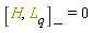 "[H,L[q]][-]=0"