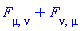 F[mu, nu]+F[nu, mu]