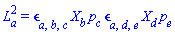 L[a]^2 = Physics:-LeviCivita[a, b, c]*Physics:-SpaceTimeVector[b](X)*p[c]*Physics:-LeviCivita[a, d, e]*Physics:-SpaceTimeVector[d](X)*p[e]
