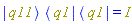 Physics:-`*`(Physics:-Ket(q11), Physics:-Bra(q1), Physics:-Bra(q1)) = I