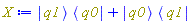 Physics:-`*`(Physics:-Ket(q1), Physics:-Bra(q0))+Physics:-`*`(Physics:-Ket(q0), Physics:-Bra(q1))
