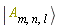 "Ket(A,m,n,l"