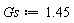 Gs := 1.45