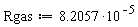Rgas := 8.2057*10^(-5)