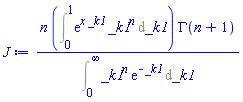 n*(Int(exp(x*_k1)*_k1^n, _k1 = 0 .. 1))*GAMMA(n+1)/(Int(_k1^n*exp(-_k1), _k1 = 0 .. infinity))