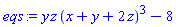 y*z*(x+y+2*z)^3-8