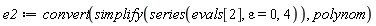 e2 := convert(simplify(series(evals[2], varepsilon = 0, 4)), polynom)