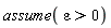 assume(varepsilon > 0)