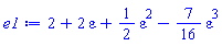 2+2*varepsilon+(1/2)*varepsilon^2-(7/16)*varepsilon^3