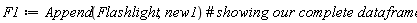 F1 := Append(Flashlight, new1)