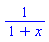 1/(1+x)