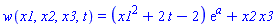 w(x1, x2, x3, t) = (x1^2+2*t-2)*exp(a)+x2*x3