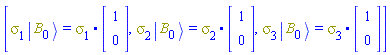 [Physics:-`*`(Physics:-Psigma[1], Physics:-Ket(B, 0)) = Physics:-Psigma[1].Vector[column](%id = 18446744078301209294), Physics:-`*`(Physics:-Psigma[2], Physics:-Ket(B, 0)) = Physics:-Psigma[2].Vector[column](%id = 18446744078301209294), Physics:-`*`(Physics:-Psigma[3], Physics:-Ket(B, 0)) = Physics:-Psigma[3].Vector[column](%id = 18446744078301209294)]