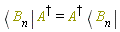 Bra(B, n)*Dagger(A) = Bra(B, n)*Dagger(A)