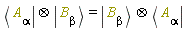 `&otimes;`(Bra(A, alpha), Ket(B, beta)) = `&otimes;`(Ket(B, beta), Bra(A, alpha))