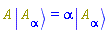 Physics:-`*`(A, Physics:-Ket(A, alpha)) = alpha*Physics:-Ket(A, alpha)