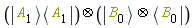 `&otimes;`(Ket(A, 1)*Bra(A, 1), `&otimes;`(Ket(B, 0), Bra(B, 0)))
