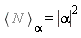 Bracket(%N)[alpha] = abs(alpha)^2