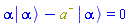 alpha*Physics:-Ket(`#msup(mi("a"),mo("&uminus0;"))`, alpha)-Physics:-`*`(`#msup(mi("a"),mo("&uminus0;"))`, Physics:-Ket(`#msup(mi("a"),mo("&uminus0;"))`, alpha)) = 0