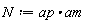 N := ap.am