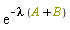 exp(-lambda*(A+B))