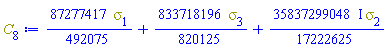 (87277417/492075)*Physics:-Psigma[1]+(833718196/820125)*Physics:-Psigma[3]+((35837299048/17222625)*I)*Physics:-Psigma[2]