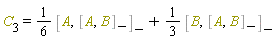 C[3] = (1/6)*%Commutator(B, %Commutator(A, B))+(1/3)*%Commutator(B, %Commutator(A, B))